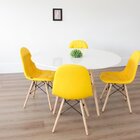 Conjunto De Sala De Jantar Mesa 120x75cm Tampo Mdf Com 4 Cade