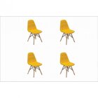 Conjunto De Sala De Jantar Mesa 120x75cm Tampo Mdf Com 4 Cade