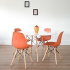 Conjunto De Sala De Jantar Mesa 120x75cm Tampo Mdf Com 4 Cade