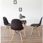 Conjunto De Sala De Jantar Mesa 120x75cm Tampo Mdf Com 4 Cade