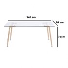 Conjunto De Sala De Jantar Mesa Com Tampo De Vidro 4 Cadeiras