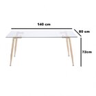 Conjunto De Sala De Jantar Mesa Com Tampo De Vidro Com 4 Cade