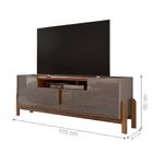 Conjunto De Sala Léia Cinza Cedro