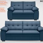 Conjunto De Sofá 2 E 3 Lugares Fixo Modena Velosuede Petroleo