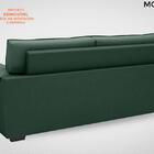 Conjunto De Sofá 2 E 3 Lugares Fixo Modena Velosuede Verde -