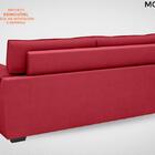 Conjunto De Sofá 2 E 3 Lugares Fixo Modena Velosuede Vermelho