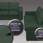 Conjunto De Sofá 2 E 3 Lugares Fixo Verona Velosuede Verde -