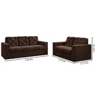 Conjunto De Sofá 2 E 3 Lugares Grécia Marrom