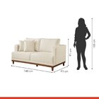 Conjunto De Sofá 2 E 3 Lugares Pés Em Madeira Maciça Ingla Be