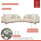 Conjunto De Sofá 2 E 3 Lugares Pés Em Madeira Maciça Ingla Be