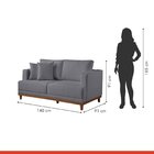 Conjunto De Sofá 2 E 3 Lugares Pés Em Madeira Maciça Ingla Ci