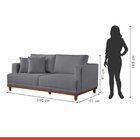 Conjunto De Sofá 2 E 3 Lugares Pés Em Madeira Maciça Ingla Ci