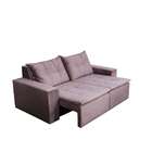 Conjunto De Sofá 2 E 3 Lugares Retrátil Paraty Suede Tabaco