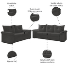 Conjunto De Sofá 2 E 3 Lugares Taurus Veludo Mamflex