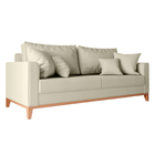 Conjunto De Sofá 3 E 2 Lugares Beny Com Base De Madeira - Lin