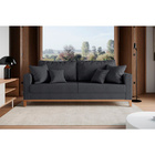 Conjunto De Sofá 3 E 2 Lugares Beny Com Base De Madeira - Lin