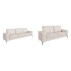 Conjunto De Sofá 3 E 2 Lugares Casa De Pedra Estofados Bege