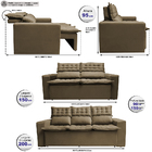 Conjunto De Sofá 3 E 2 Lugares Retrátil E Reclinável Cama Inb