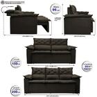 Conjunto De Sofá 3 E 2 Lugares Retrátil E Reclinável Cama Inb