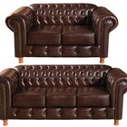 Conjunto De Sofá 3 Lugares E 2 Lugares Chesterfield Luís Xv C