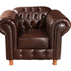 Conjunto De Sofá 3 Lugares E 2 Poltronas Chesterfield Luís Xv