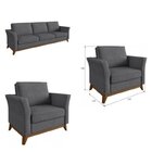 Conjunto De Sofá 3 Lugares E 2 Poltronas Vinkel Casa De Pedra