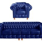 Conjunto De Sofá 4 Lugares E 1 Poltrona Chesterfield Luís Xv