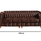 Conjunto De Sofá 4 Lugares E 2 Poltronas Chesterfield Luís Xv