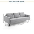 Conjunto De Sofá Antúrio 3 E 2 Lugares Com Usb Em Linho Cabec