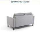 Conjunto De Sofá Antúrio 3 E 2 Lugares Com Usb Em Linho Cabec