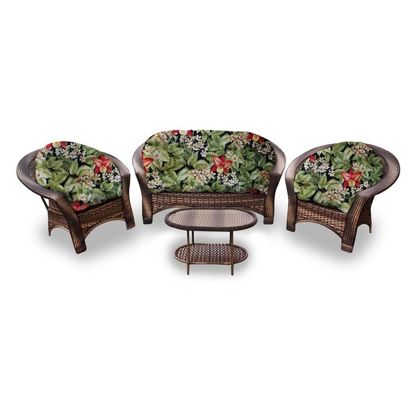 Conjunto De Sofá Fibra Sintética 19 - 1 Sofá 2 L + 2 Poltrona