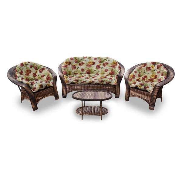 Conjunto De Sofá Fibra Sintética 19 - 1 Sofá 2 L + 2 Poltrona