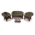 Conjunto De Sofá Fibra Sintética 19 - 1 Sofá 2 L + 2 Poltrona