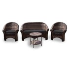 Conjunto De Sofá Fibra Sintética Bali - 1 Sofá 2l + 2 Poltron