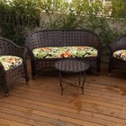 Conjunto De Sofá Fibra Sintética Bali Trançado - 1 Sofá 2l +