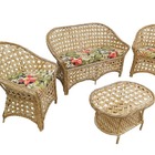 Conjunto De Sofá Fibra Sintética Bananeira Berlim Trançando -