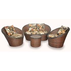 Conjunto De Sofá Fibra Sintética Bola - 1 Sofá 2 L + 2 Poltro