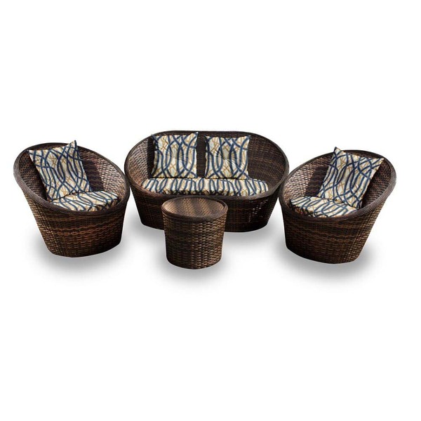 Conjunto De Sofá Fibra Sintética Bola - 1 Sofá 2 L + 2 Poltro