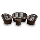 Conjunto De Sofá Fibra Sintética Bola - 1 Sofá 2 L + 2 Poltro