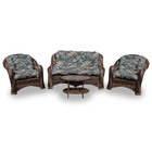 Conjunto De Sofá Fibra Sintética Bruxelas - 1 Sofá 2 L + 2 Po