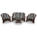 Conjunto De Sofá Fibra Sintética Bruxelas - 1 Sofá 2 L + 2 Po