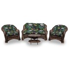 Conjunto De Sofá Fibra Sintética Bruxelas - 1 Sofá 2 L + 2 Po