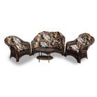 Conjunto De Sofá Fibra Sintética Janaína - 1 Sofá 2l + 2 Polt