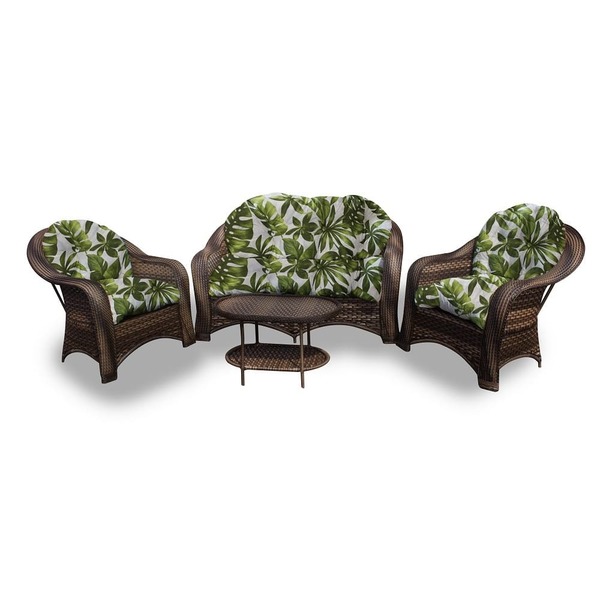 Conjunto De Sofá Fibra Sintética Janaína - 1 Sofá 2l + 2 Polt