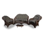 Conjunto De Sofá Fibra Sintética Janaína - 1 Sofá 2l + 2 Polt