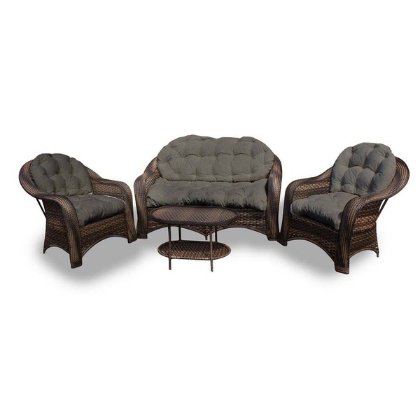 Conjunto De Sofá Fibra Sintética Janaína - 1 Sofá 2l + 2 Polt