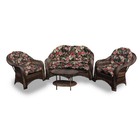 Conjunto De Sofá Fibra Sintética Janaína - 1 Sofá 2l + 2 Polt