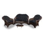 Conjunto De Sofá Fibra Sintética Janaína - 1 Sofá 2l + 2 Polt