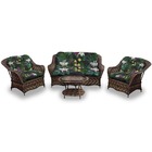 Conjunto De Sofá Fibra Sintética Naja - 1 Sofá 2 L + 2 Poltro