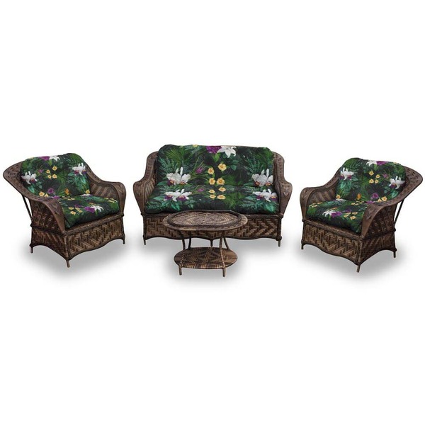 Conjunto De Sofá Fibra Sintética Naja - 1 Sofá 2 L + 2 Poltro